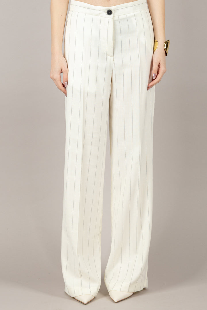 VICOLO - TD0769 - PANTALONE A PALAZZO GESSATO