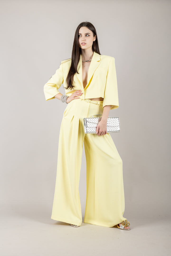 IMPERIAL - P3ZQJGC/P3ZQJHX - PANTALONE CON PINCES CINTA FINA