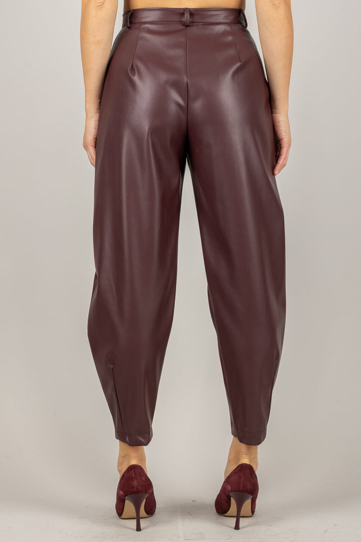 DIXIE - P845Y162 - PANTALONE CARROT ECOPELLE