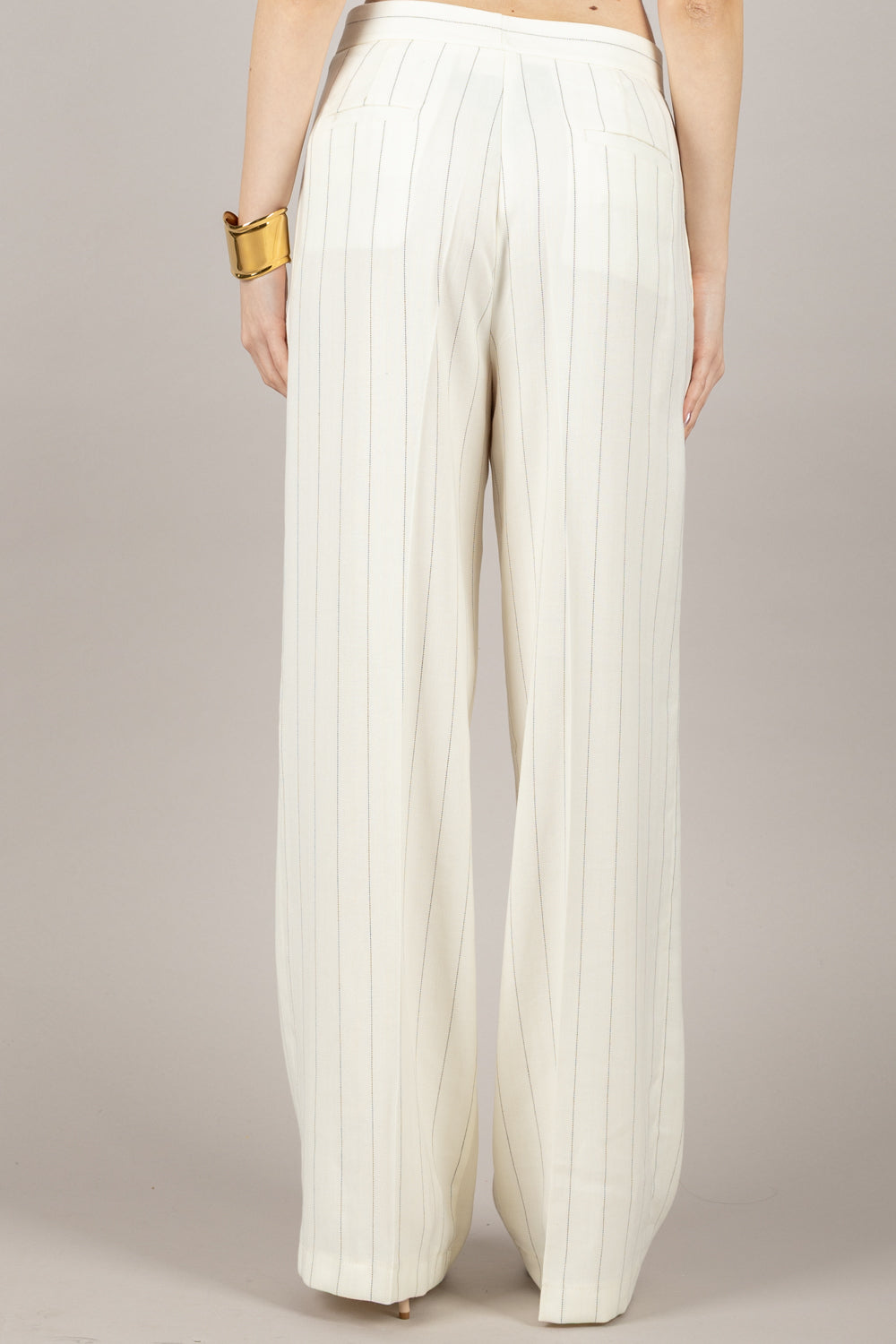 VICOLO - TD0769 - PANTALONE A PALAZZO GESSATO
