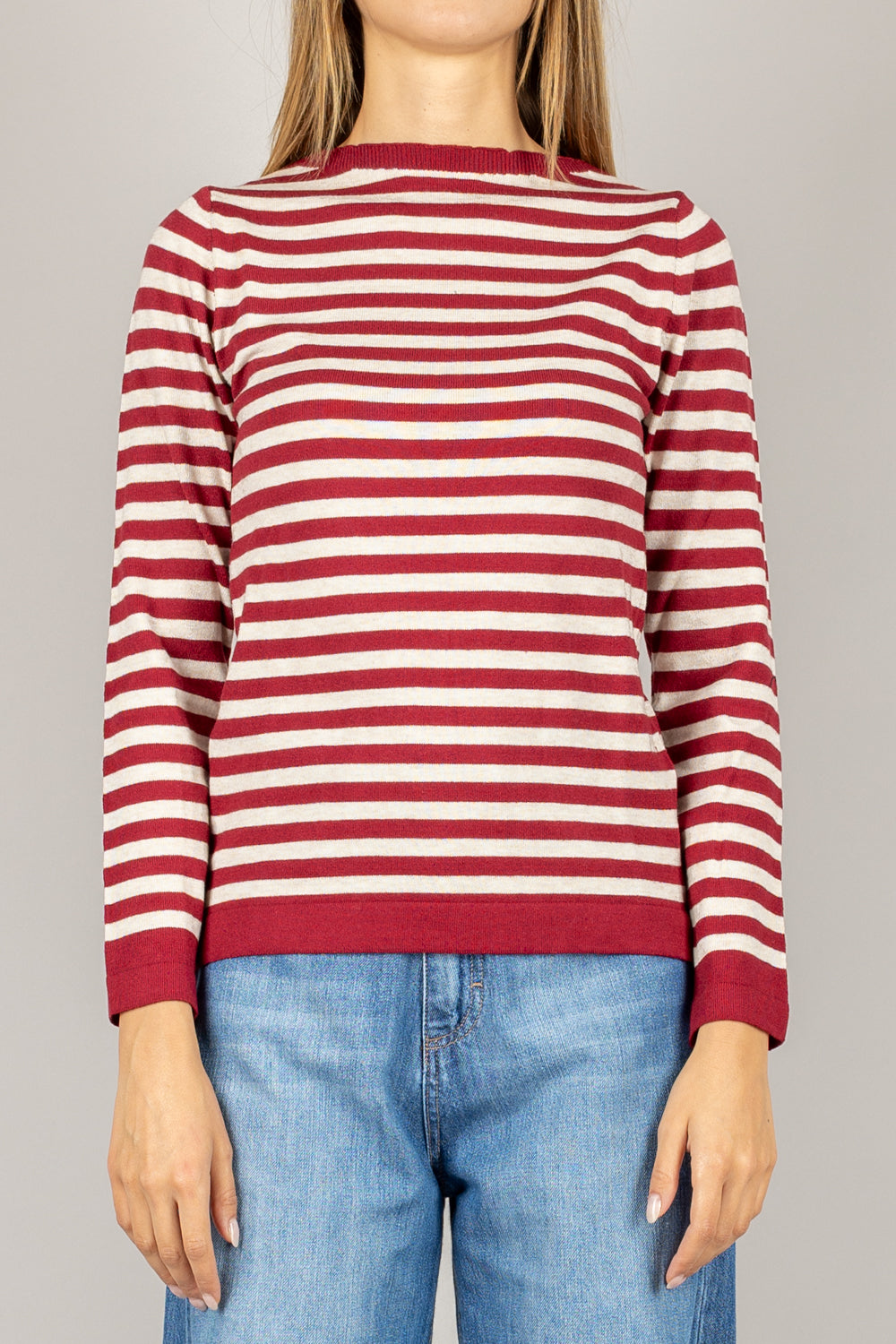 TENSIONE IN - I-25290 - MAGLIA GIROCOLLO RIGATA