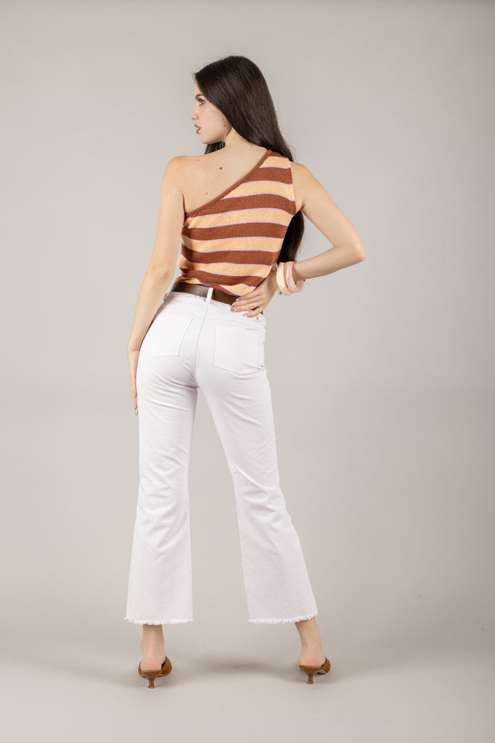 VICOLO - 55056D - MAGLIA MONOSPALLA RIGHE