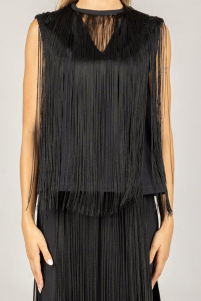 VICOLO - TF0365 - TOP CON FRANGE