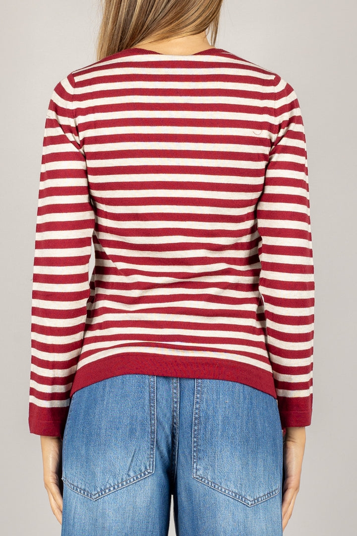 TENSIONE IN - I-25290 - MAGLIA GIROCOLLO RIGATA