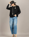 VICOLO - 2AB2111 - MAGLIA GIROCOLLO NERA