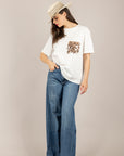 EMUNA' - JRD7072 - T-SHIRT BIANCO/ORO