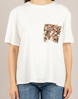 EMUNA' - JRD7072 - T-SHIRT BIANCO/ORO