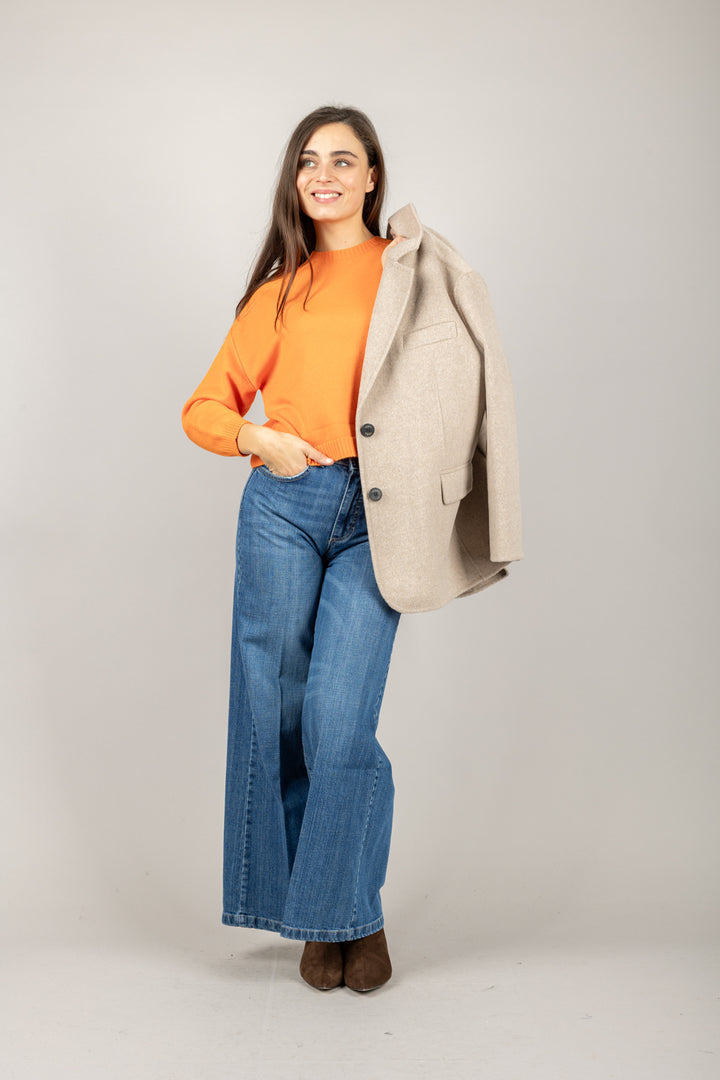 VICOLO - 77062F - MAGLIA SCATOLETTA GIROCOLLO