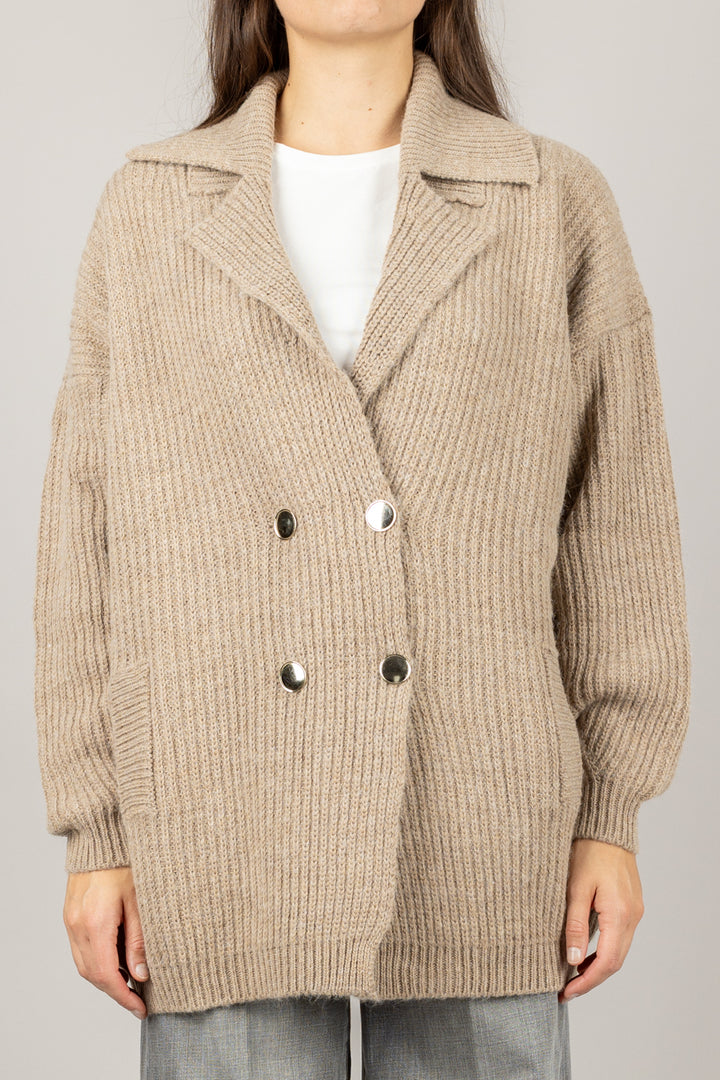 KONTATTO - 3M1035NI - GIACCA IN MAGLIA DOPPIO PETTO