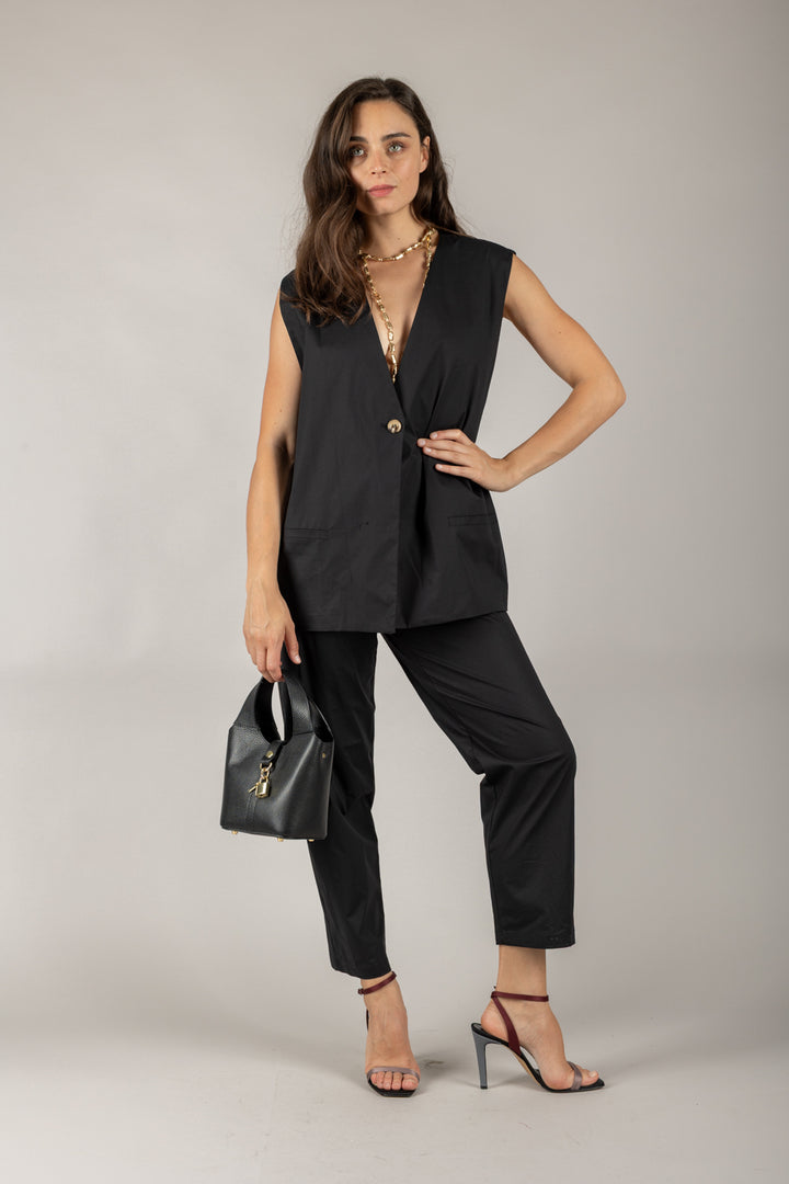 TENSIONE IN - 25P7865 - PANTALONE GAMBA DRITTA CON CINTA