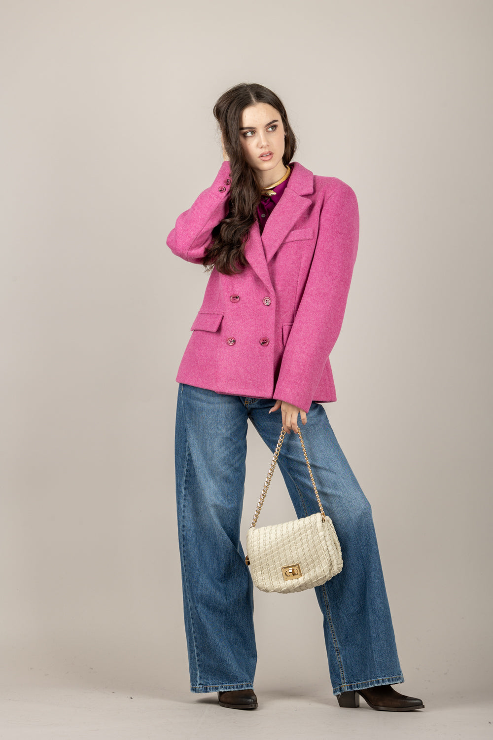 TENSIONE IN - 26B1365 - GIACCA DRITTA DOPPIO PETTO