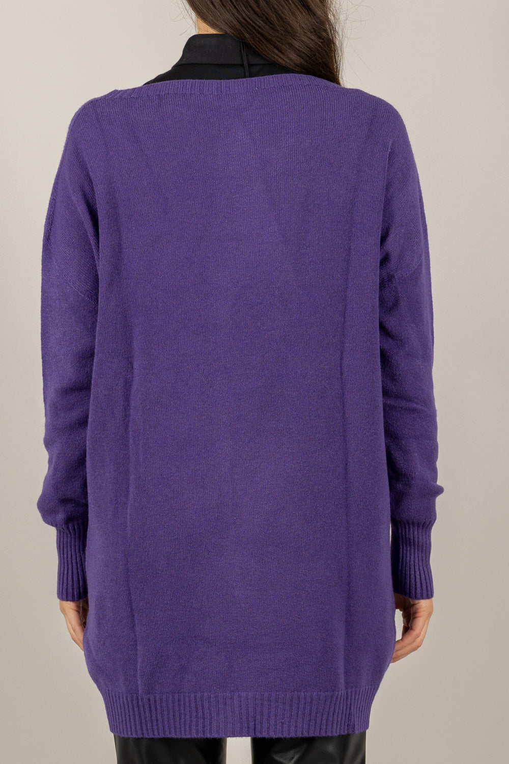 VICOLO - 77337F - MAGLIA MAXI CON SCOLLO A BARCA