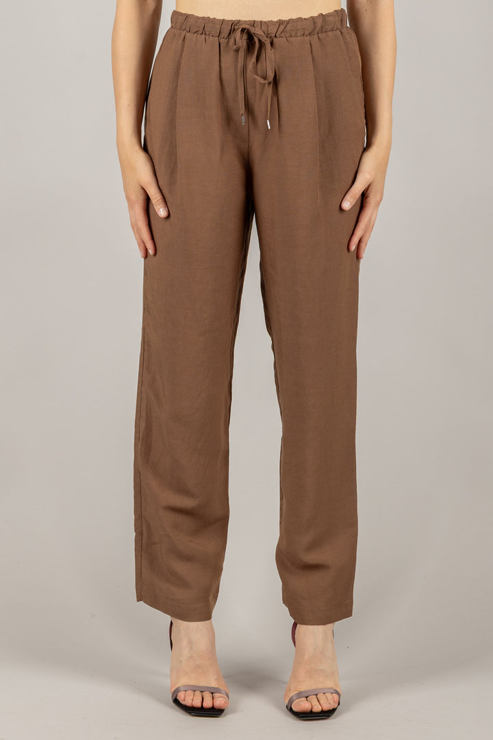 TENSIONE IN - 25P7659 - PANTALONE GAMBA DRITTA CON COULISSE E TASCHE