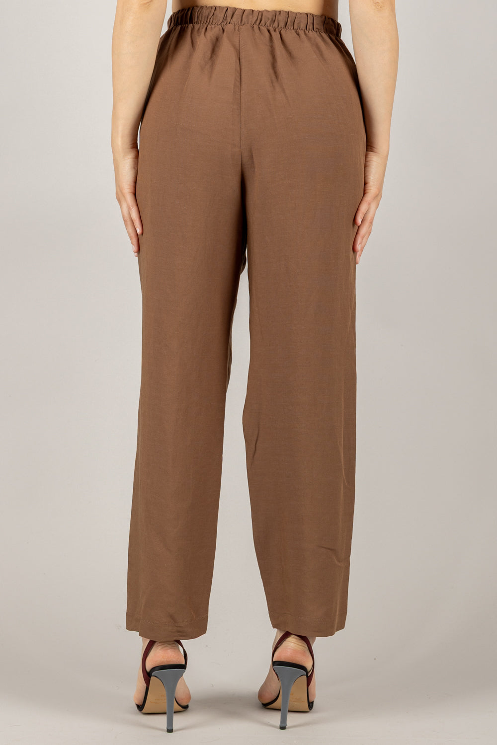 TENSIONE IN - 25P7659 - PANTALONE GAMBA DRITTA CON COULISSE E TASCHE