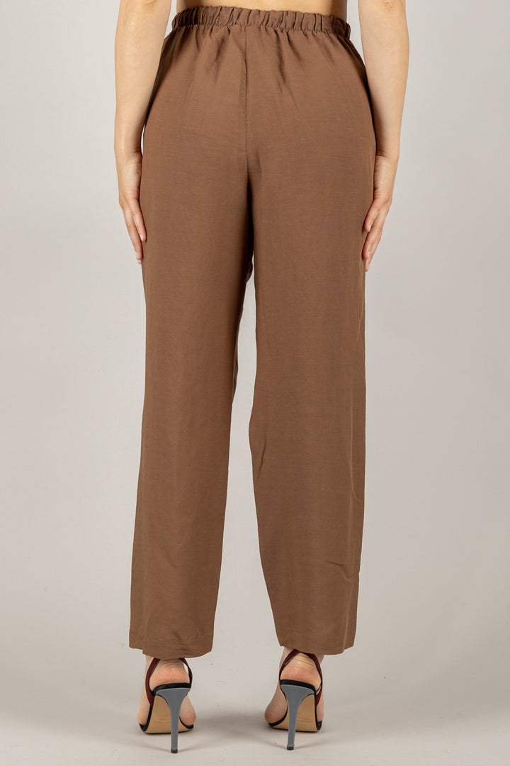 TENSIONE IN - 25P7659 - PANTALONE GAMBA DRITTA CON COULISSE E TASCHE