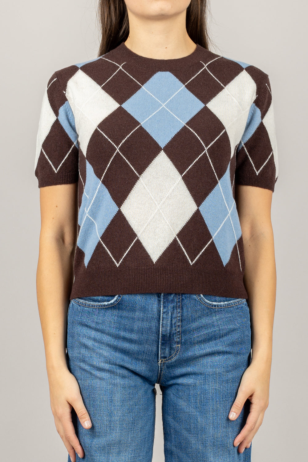 TENSIONE IN - WL1054 - MAGLIA ROMBI MEZZA MANICA