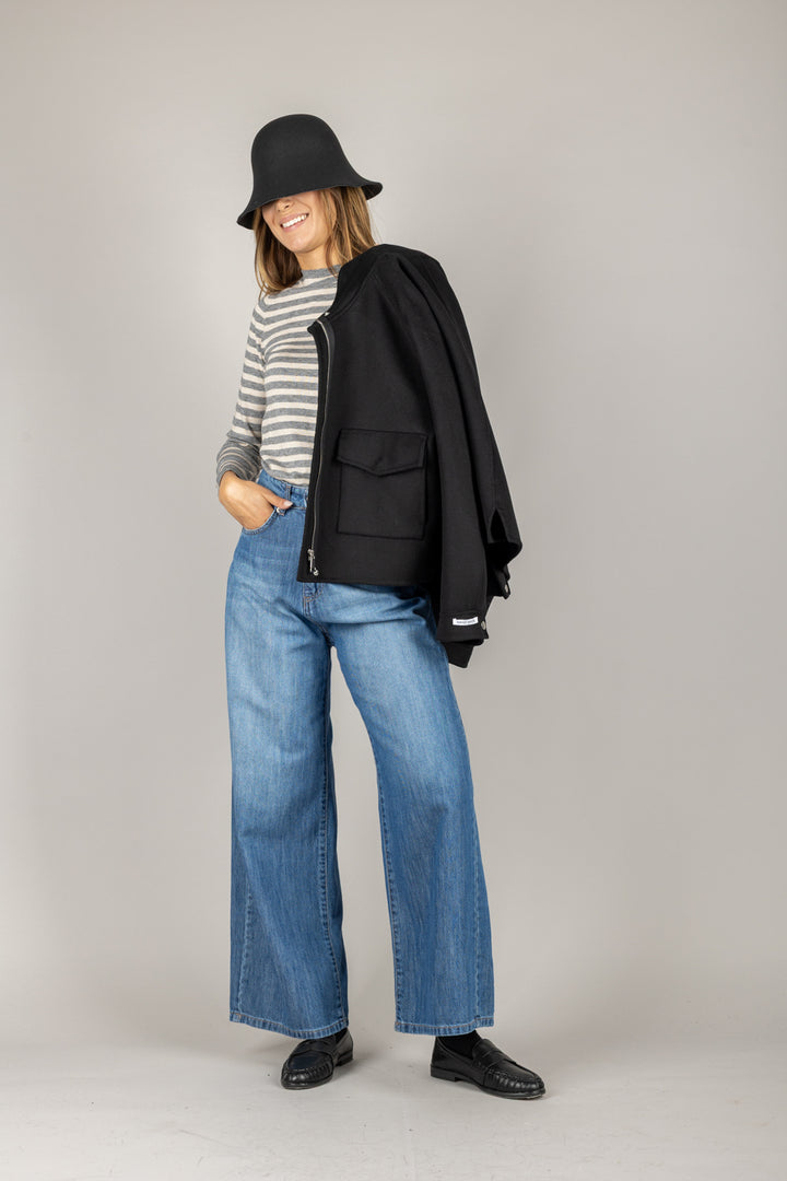 TENSIONE IN - I-25290 - MAGLIA GIROCOLLO RIGATA