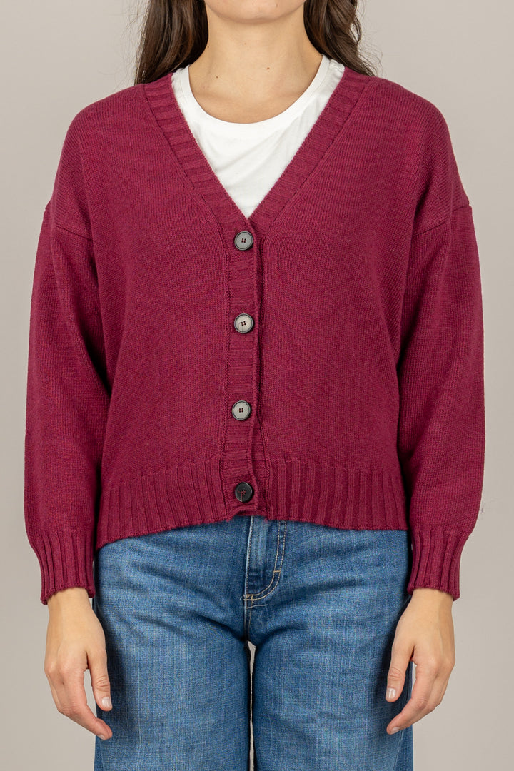 VICOLO - 77104F - CARDIGAN SCOLLO A V A COSTINE