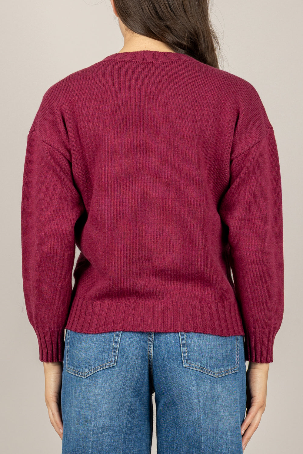 VICOLO - 77104F - CARDIGAN SCOLLO A V A COSTINE