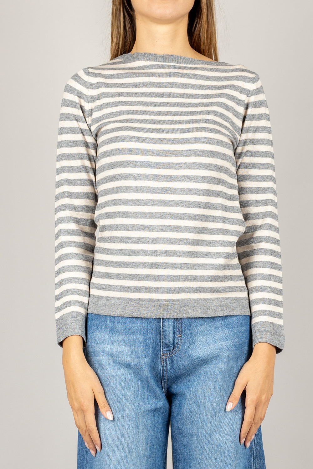 TENSIONE IN - I-25290 - MAGLIA GIROCOLLO RIGATA