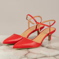 OVYE' - AT264 - SLINGBACK CON CINTURINO ROSSO