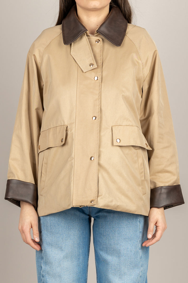 VICOLO - TAB0950 - CAPPOTTO CORTO BEIGE