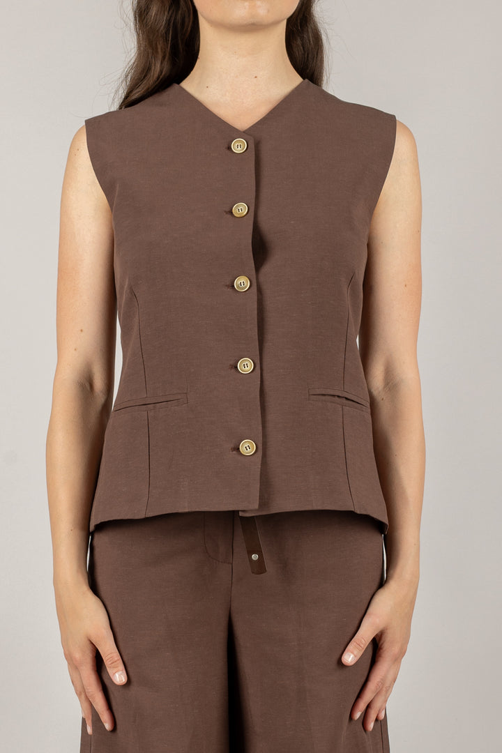TENSIONE IN - 25D7592 - GILET APERTURA SCHIENA