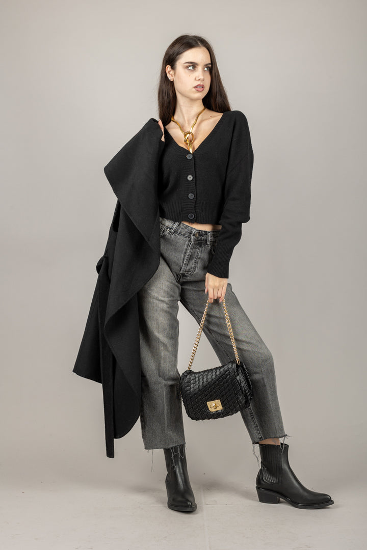 VICOLO - 77282F - CARDIGAN CROP