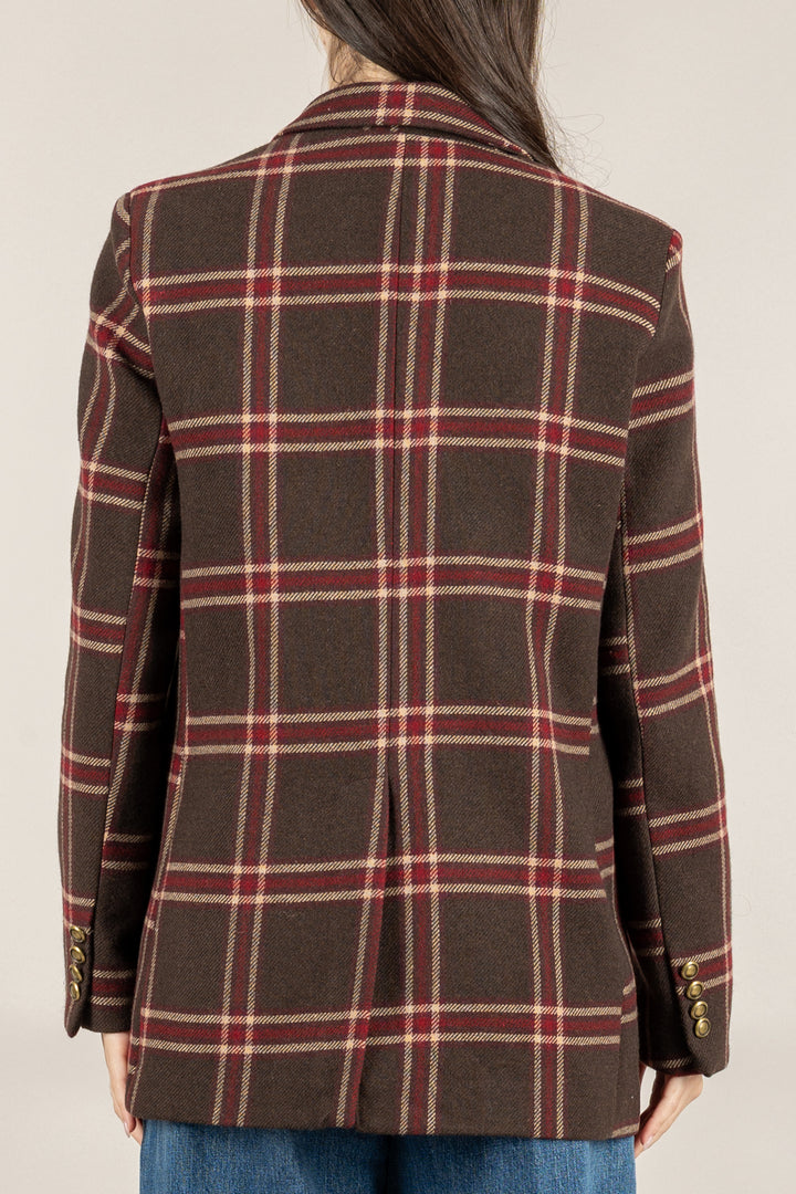 TENSIONE IN - W25JB30 - GIACCA CHECK DOPPIO PETTO