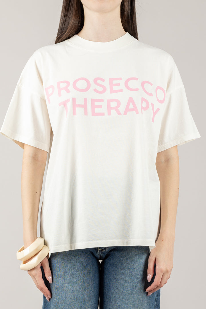 VICOLO - RD0876- T-SHIRT PROSECCO THERAPY