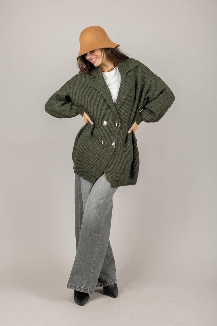 KONTATTO - 3M1035NI - GIACCA IN MAGLIA DOPPIO PETTO