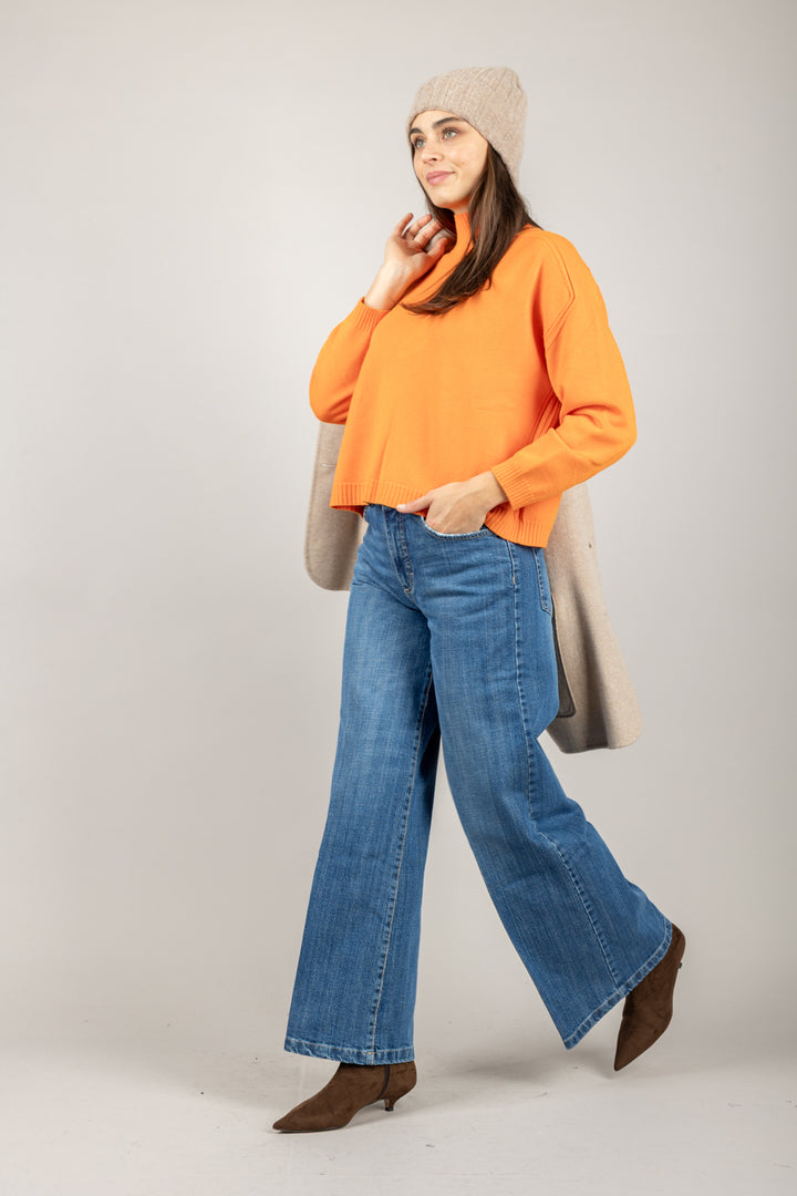 VICOLO - 77063F - MAGLIA MEZZO COLLO