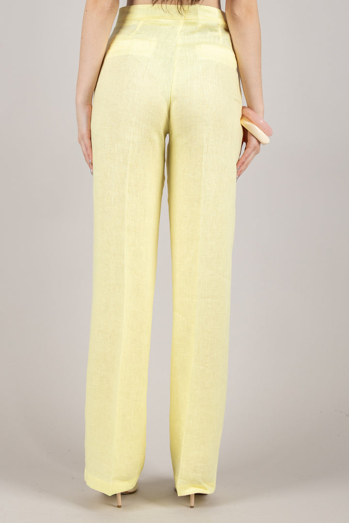 VICOLO - TD1872 - PANTALONE PALAZZO LINO
