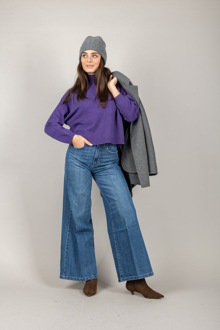 VICOLO - 77063F - MAGLIA MEZZO COLLO