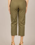 DIXIE - PDZ2UEH - PANTALONE CROP A SIGARETTA SALVIA