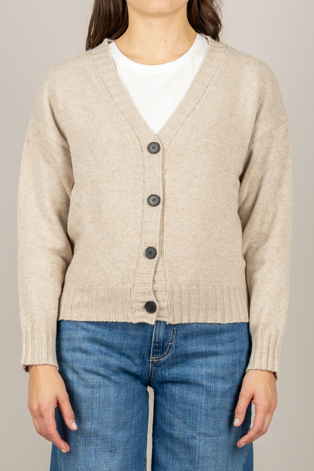 VICOLO - 77104F - CARDIGAN SCOLLO A V A COSTINE