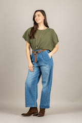 DIXIE - P773A155 - JEANS CON PINCES E CINTA