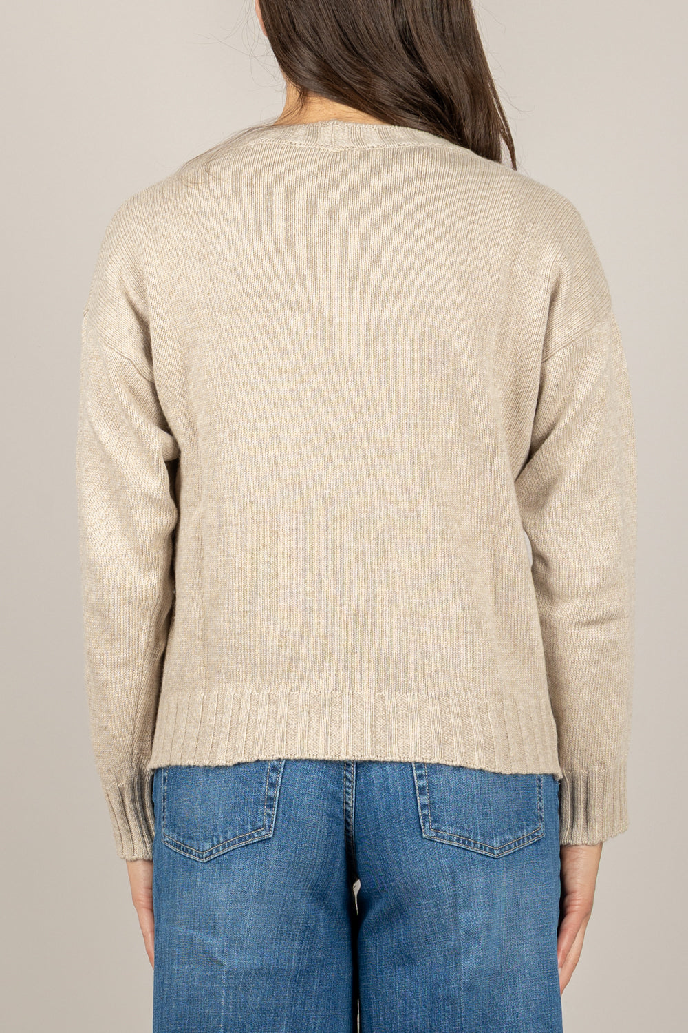 VICOLO - 77104F - CARDIGAN SCOLLO A V A COSTINE