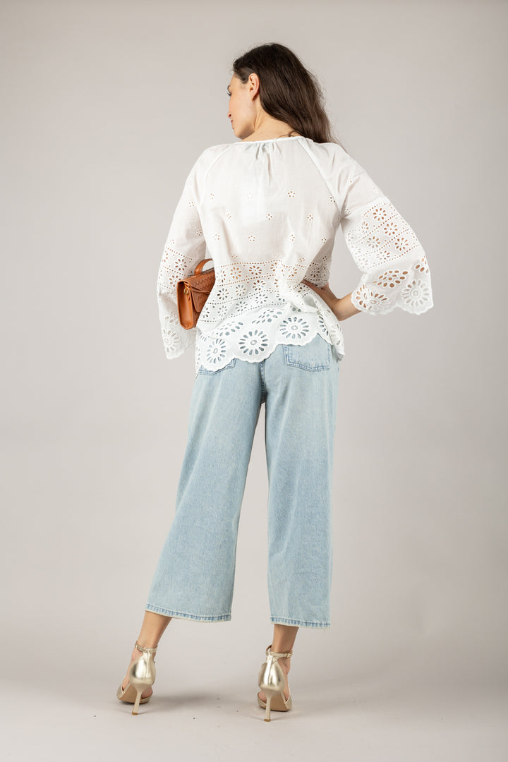 HAVEONE - CAO-N380 - BLUSA RICAMO