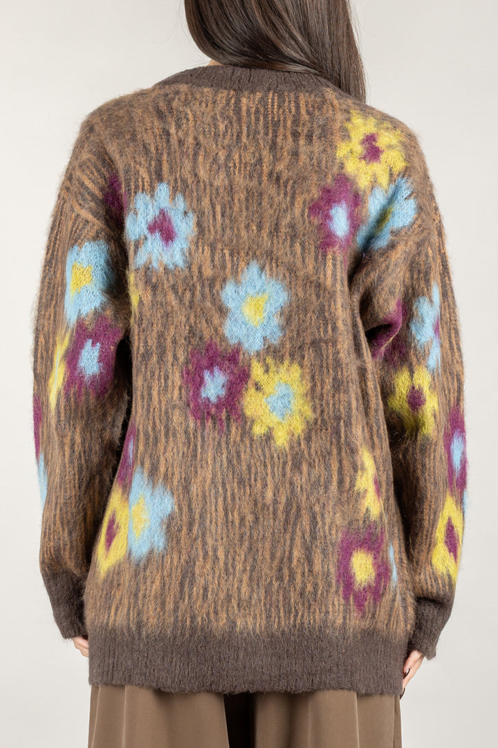 KONTATTO - 3M0905C - CARDIGAN OVER FLOREALE