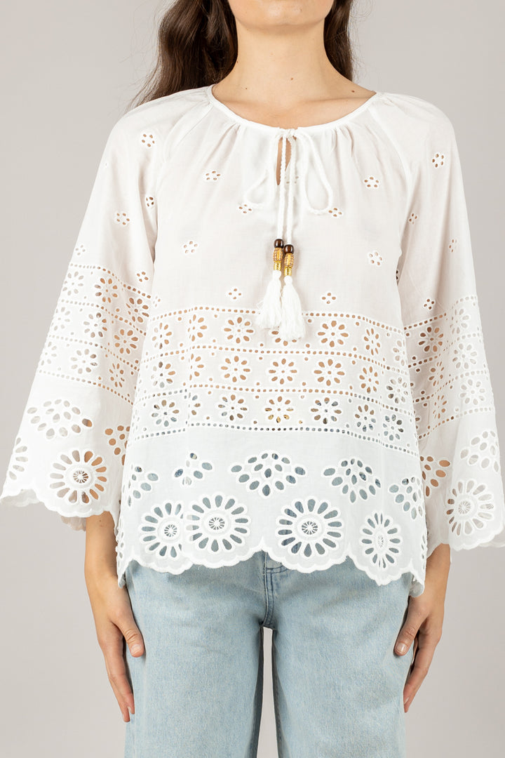 HAVEONE - CAO-N380 - BLUSA RICAMO