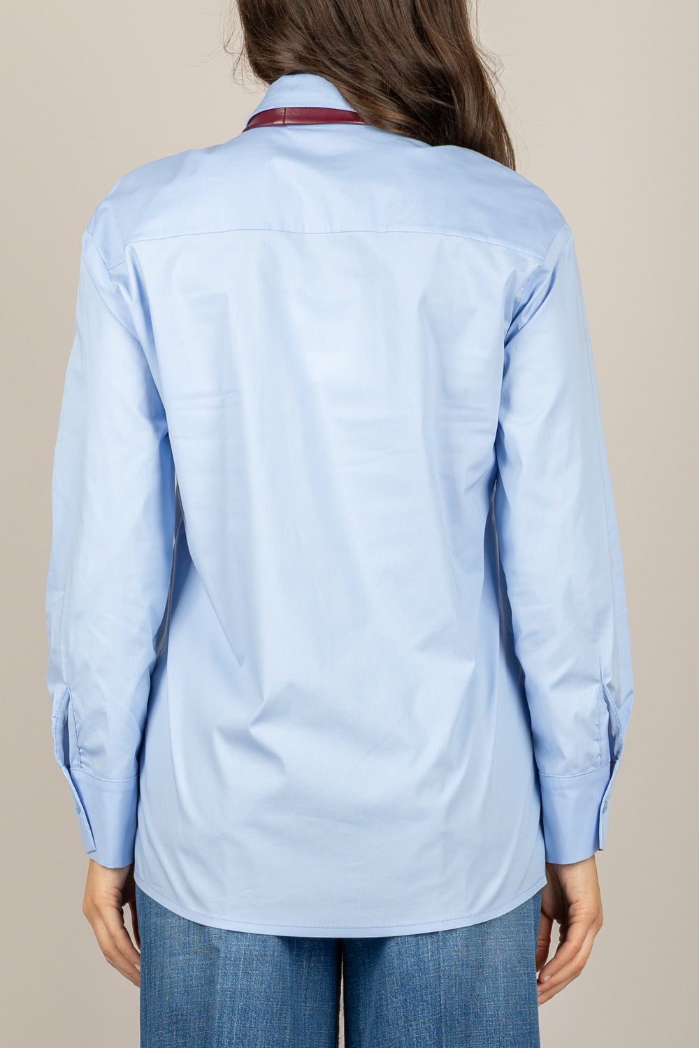 TENSIONE IN - 26C1335 - CAMICIA CON CRAVATTA IN ECOPELLE