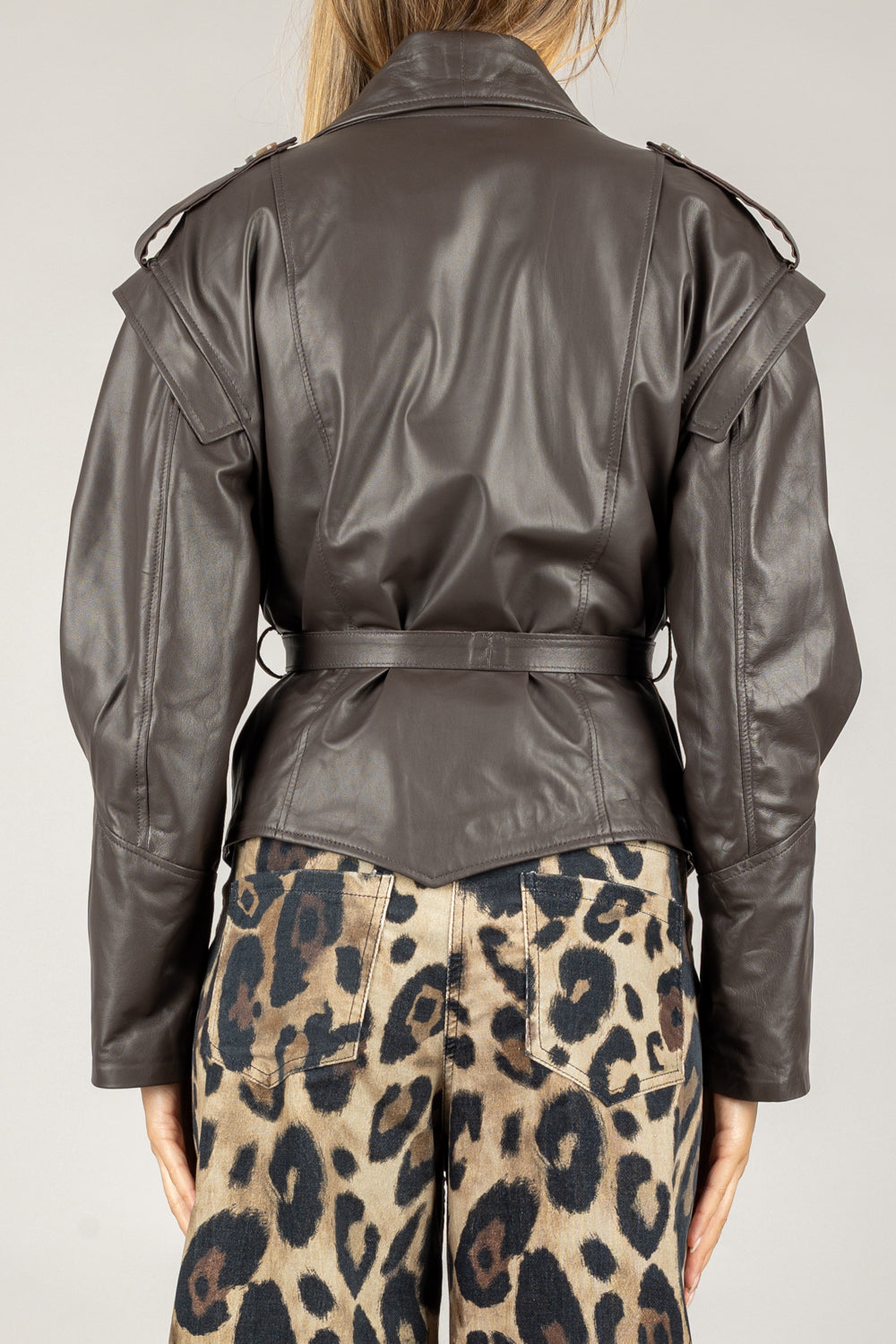 VICOLO - TF1056 - GIACCA VINTAGE CON CINTA
