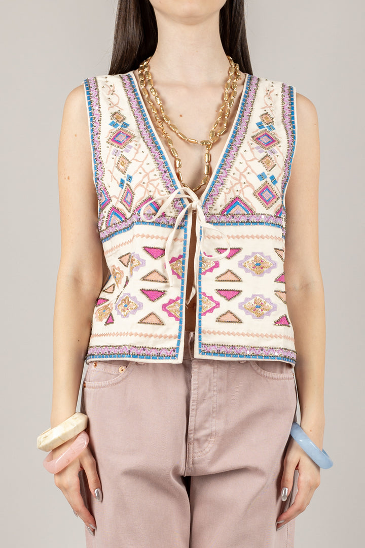 HAVEONE - LVF-N046 - GILET CON APPLICAZIONi