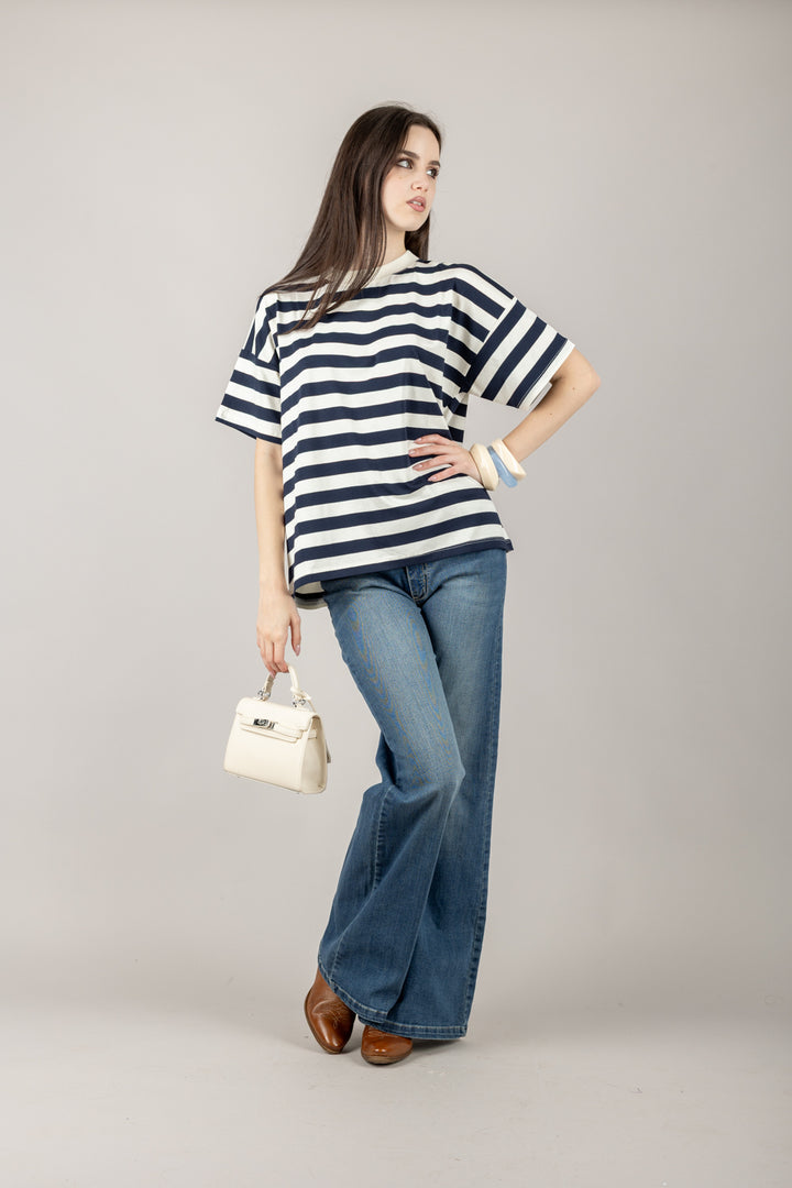 VICOLO - UD0196 - T-SHIRT RIGHE
