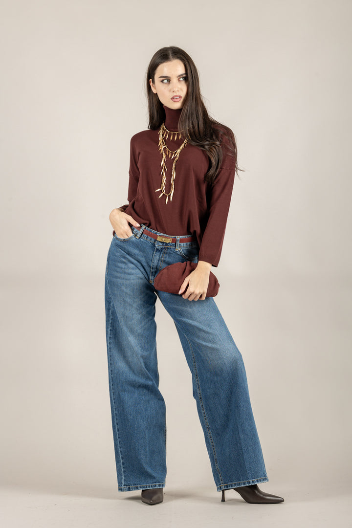 VICOLO - 22202F - MAGLIA COLLO ALTO