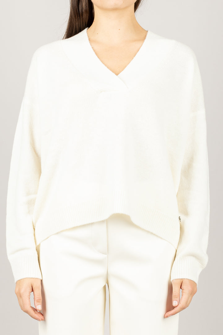 DIXIE - M833Y201X - MAGLIA IN LANA SCOLLO A V