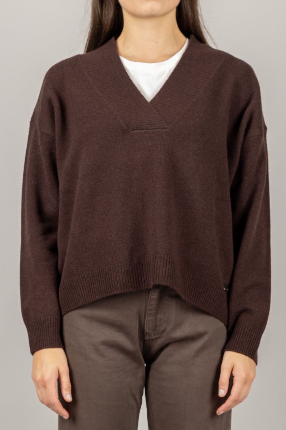 DIXIE - M833Y201X - MAGLIA IN LANA SCOLLO A V