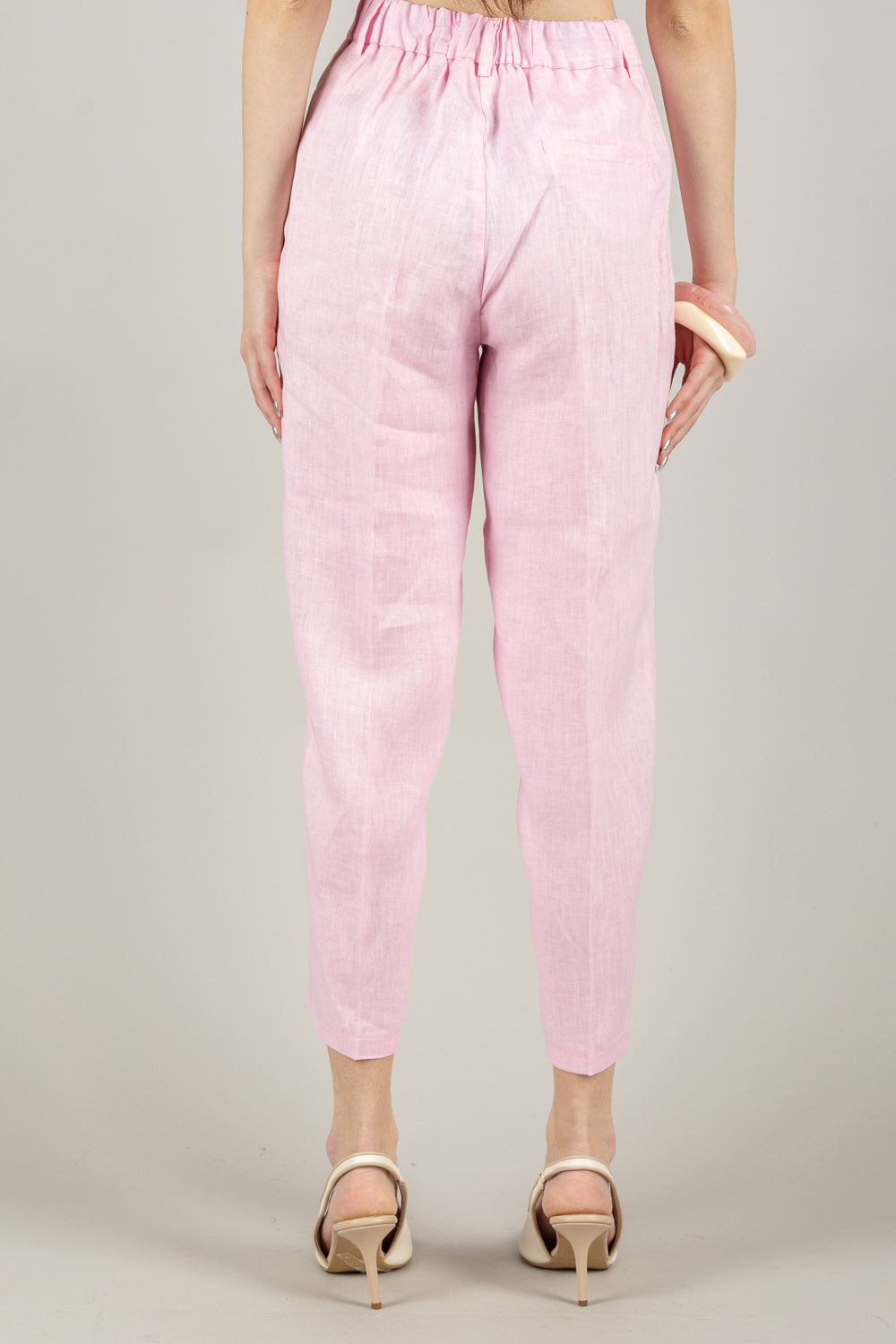 VICOLO - TD1876 - PANTALONE SIGARETTA IN LINO