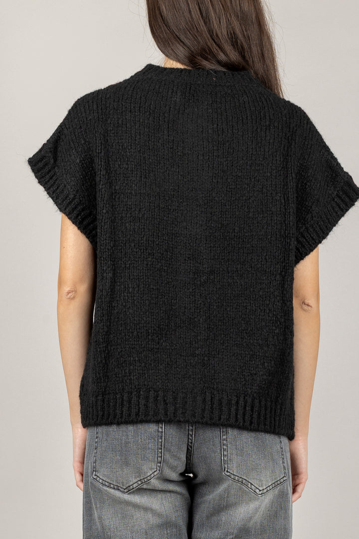 VICOLO - 33054F - GILET GIROCOLLO CON BOTTONI